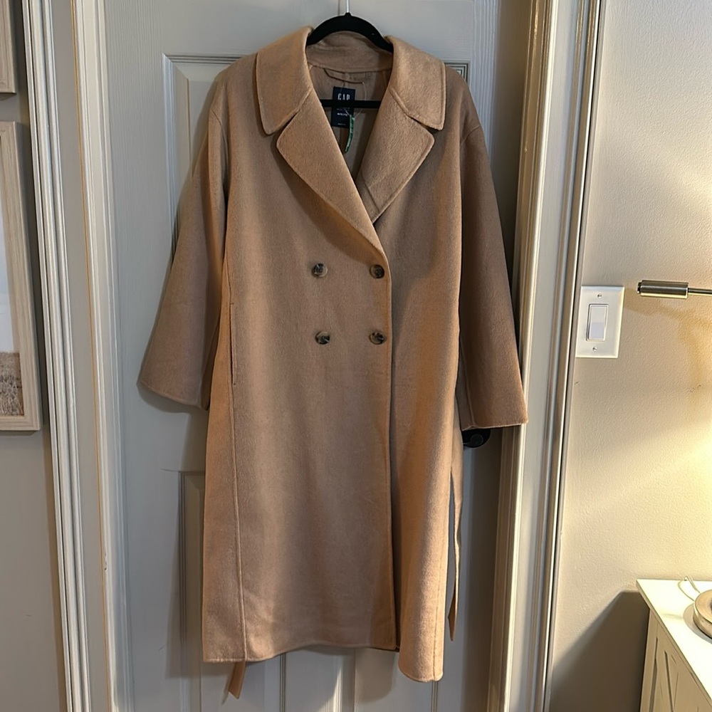 NWT Gap Recycled Double-Face Wool Wrap Coat